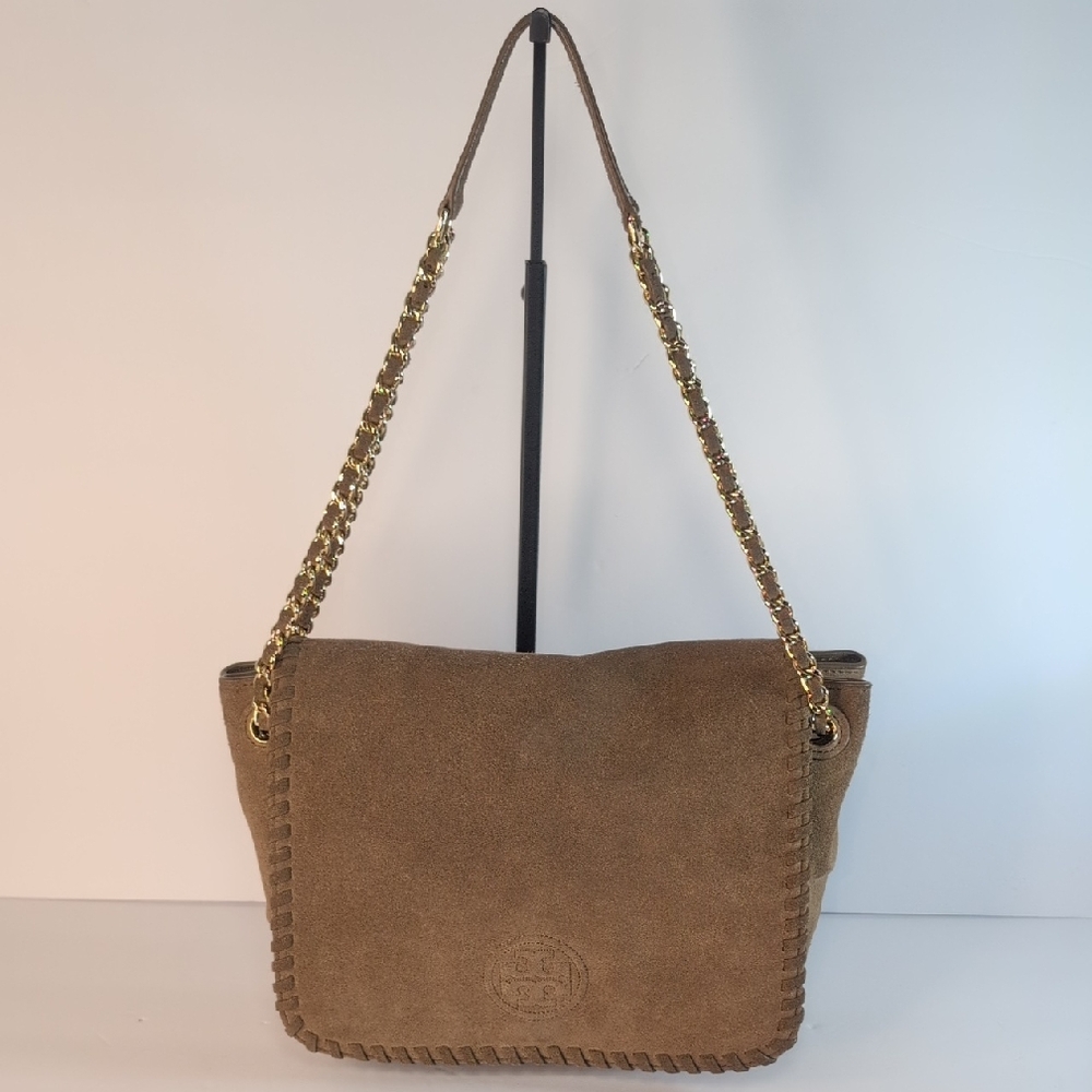 Tory Burch Marion Suede Flap Shoulder Bag